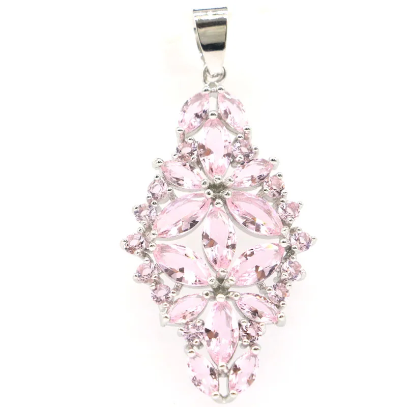 Роскошный розовый кунцит белый яркий кубический циркон для сестры Ежедневное