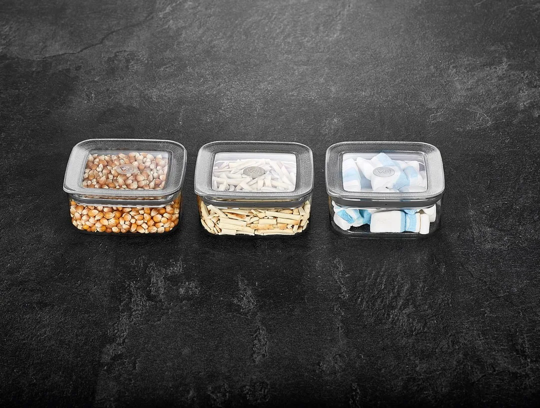 60-40-30-25-20-15-10-5 Pcs Sude Kitchen Food Storage Box Container Set Square Organizer Vacuumed Lid Airtight Transparent Jar | Дом и сад