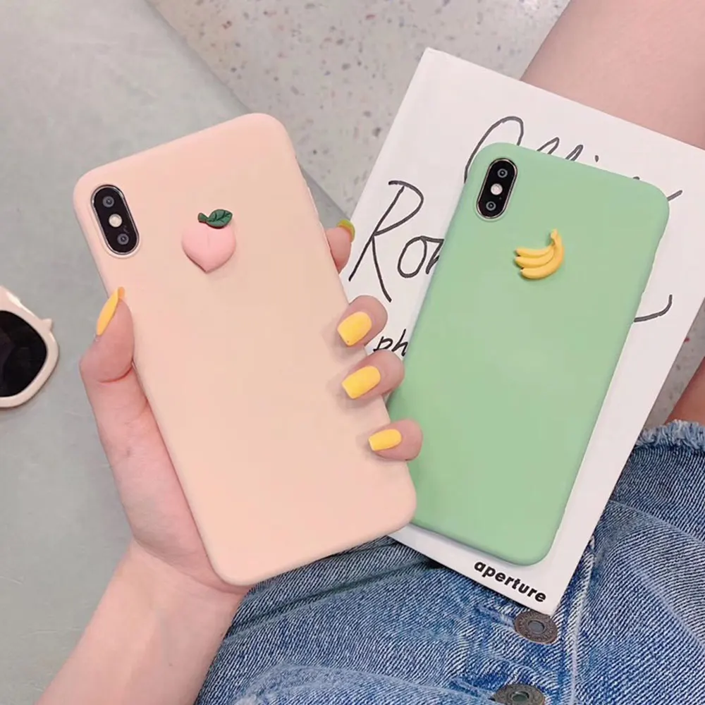 3D с рисунками фруктов рисунком Телефон чехол для iPhone 6S Чехол 7 6 плюс девчушки