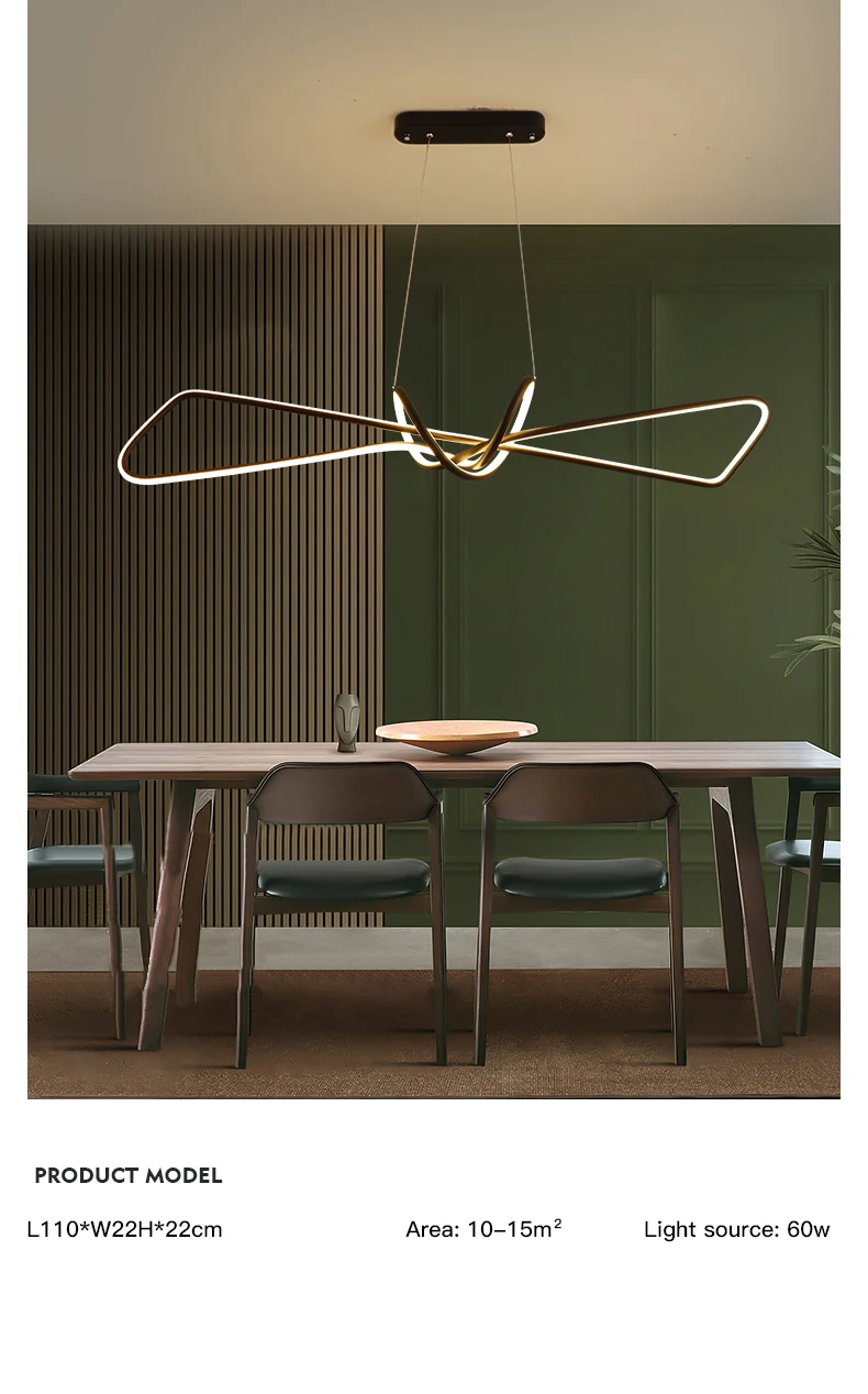 Creative Modern Led Chandeliers For Dining Room Golden Long Table Hanging Light Kitchern Living Home Indoor Ceiling Pendant Lamp grey chandelier