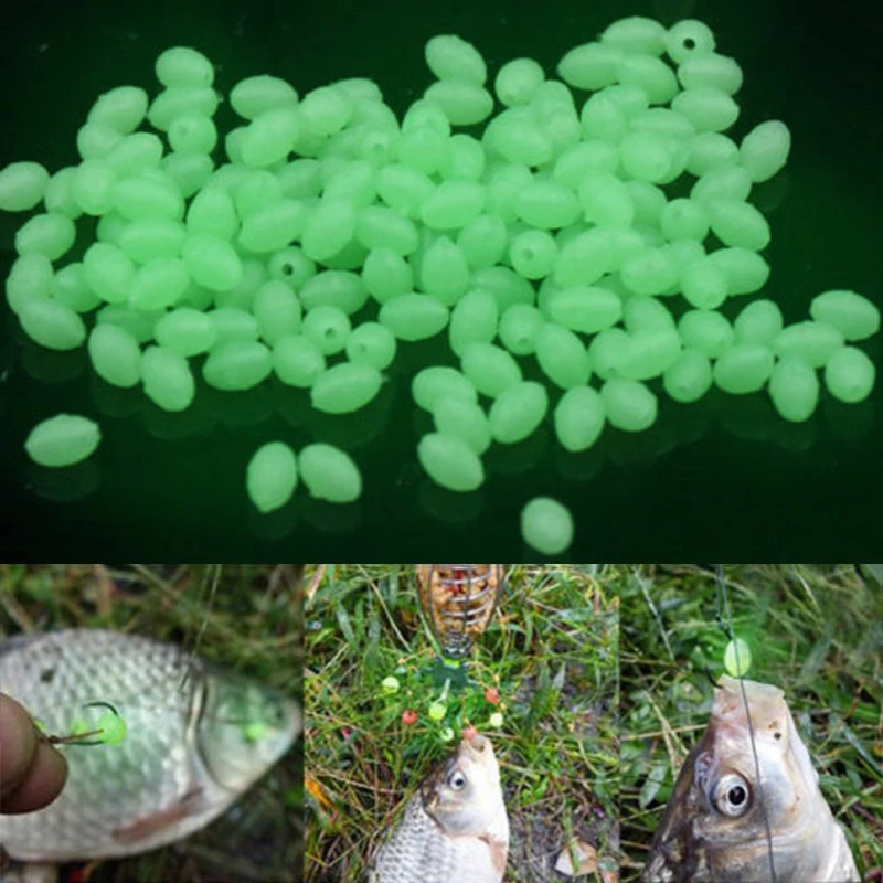 100 шт. светящиеся бусины для рыбалки плавающие приманки 6/8 мм Карп аксессуар и