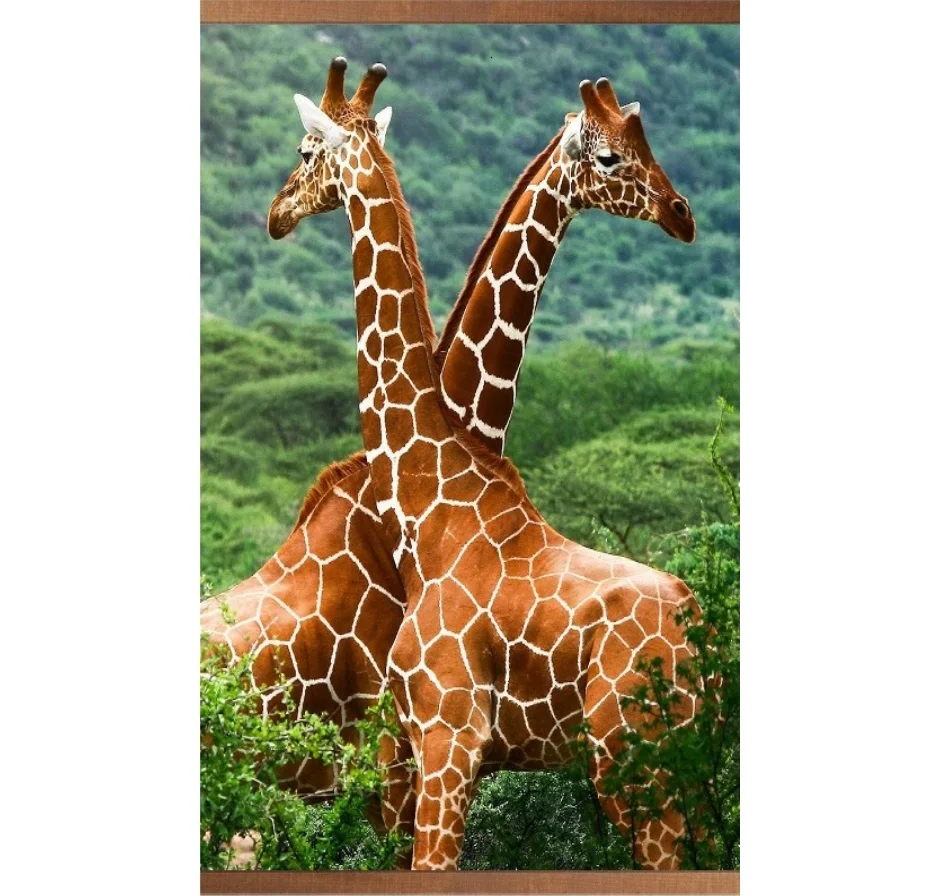 Инфракрасный настенный гибкий обогреватель &quotЖирафы&quot картина | Бытовая