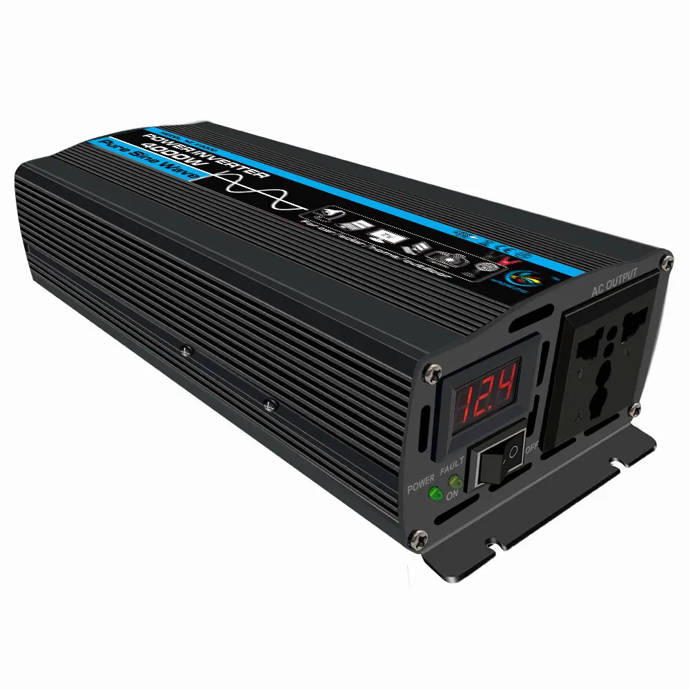 

4000W Car Power Inverter DC 12V/24V/48V/60V to AC 220V Pure Sine Wave Inversor 12V 220V Auto Car Convertor Inverto