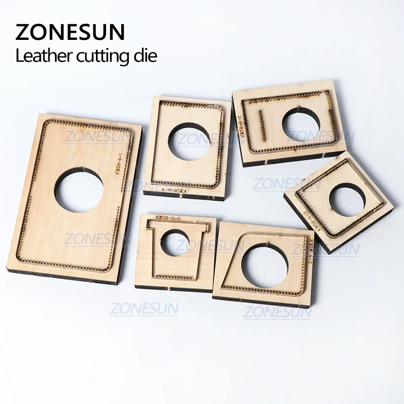 ZONESUN C5 держатель для кредитных карт пользовательский кожаный Режущий инструмент для пробивки DIY бумаги кликер высечки деревянный шаблон