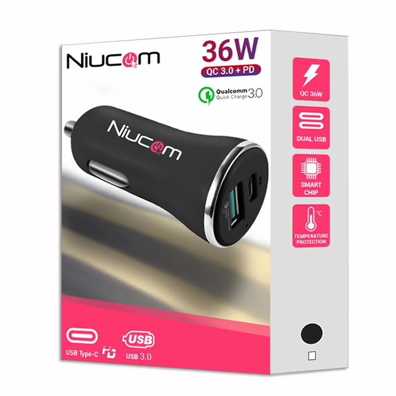 Niucom 36W Qualcomm 3.0 quick charge quick charge for universal DUAL USB mobile phone universal compatibility