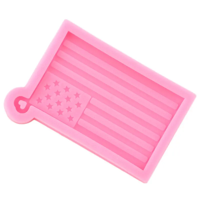 Блестящий американский флаг силиконовая форма брелок формы для эпоксидной смолы