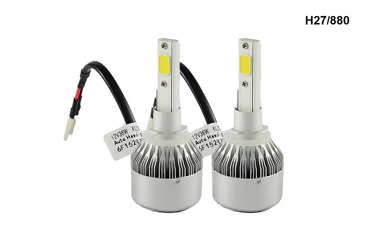 Светодиодная LED автомобильная лампа ближнего дальнего ПТФ света H1 H3 H4 H7 H11 H27 9005 9006