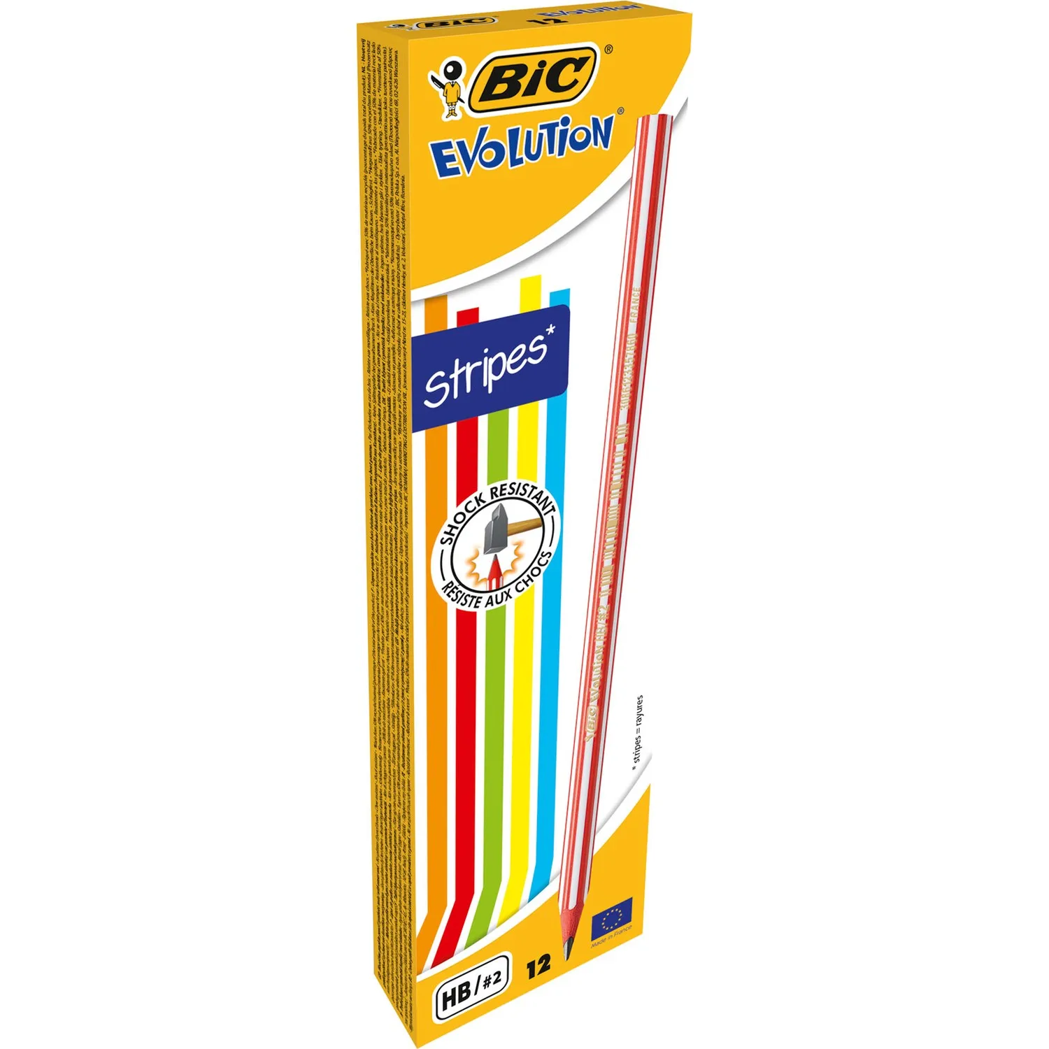 Пенал SERESSTORE Bic Evolution в полоску 12 шт. канцелярские принадлежности механический