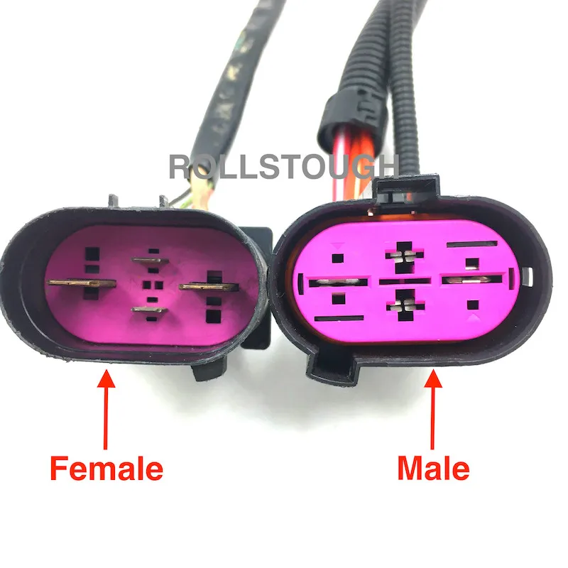 

2PCS Pair of Radiator Cooling Fan Motor Socket Plug Connector For Audi A3 With Wire
