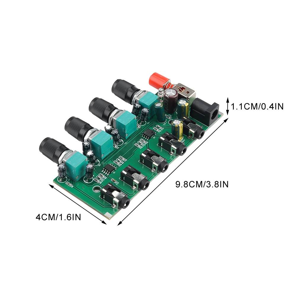 

U-401 DC 5V-12V стерео аудио микшер 4 входа/2 входа 1 выход плата управления смешиванием звука «сделай сам» наушники усилитель инструмент Аксессуары
