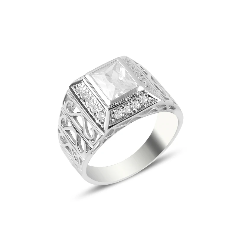 

Серебряное 925 пробы кольцо с цирконием