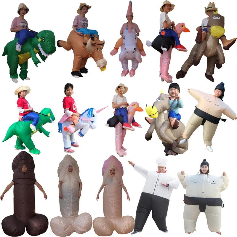 Костюм для косплея на Хэллоуин надувной wilли костюм взрослых динозавра единорога