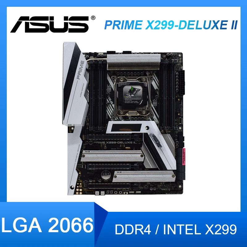

Материнская плата Asus PRIME X299-DELUXE II X299 LGA 2066 DDR4128GB PCI-E 3,0 3 × PCI-E X16 SATA 3 ATX-материнская плата для Core I7-9800X cpus
