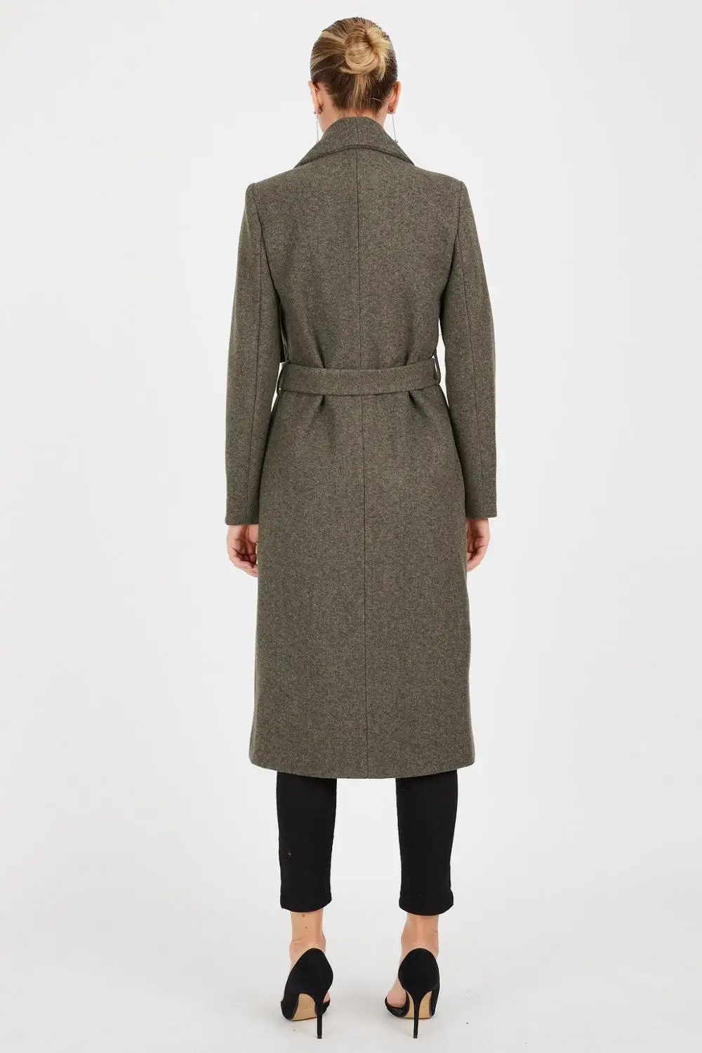 

Women's Coat Wide Collar Wool Cachet Fabric Brand Name NFree