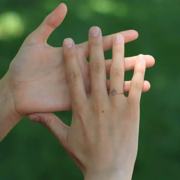 986 серебряное женское кольцо позолоченный подарок Сюрприз любовь Пасьянс