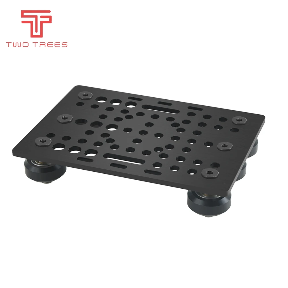 Черная Анодированная Алюминиевая V-слот опорная пластина набор 20 - 80 мм с V-слотом