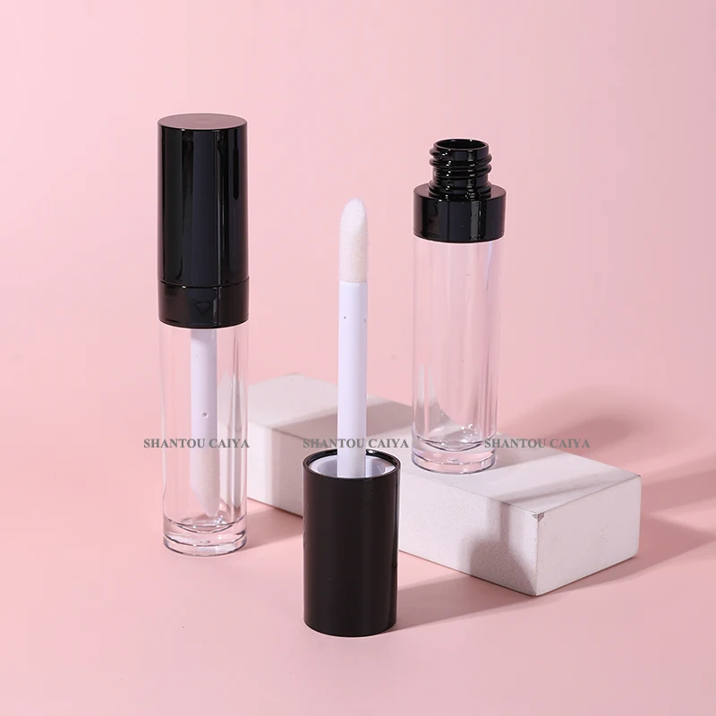 

9ml fat applicator pink black storage containers refillable bottles lipgloss tubes wholesale clear lipgloss packaging wholesale