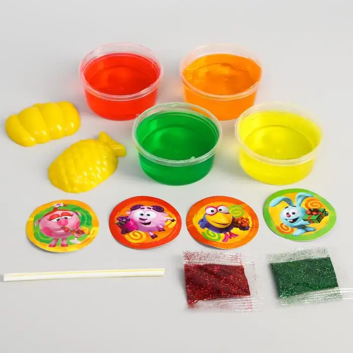 Слайм набор лизунов СМЕШАРИКИ Фруктики |