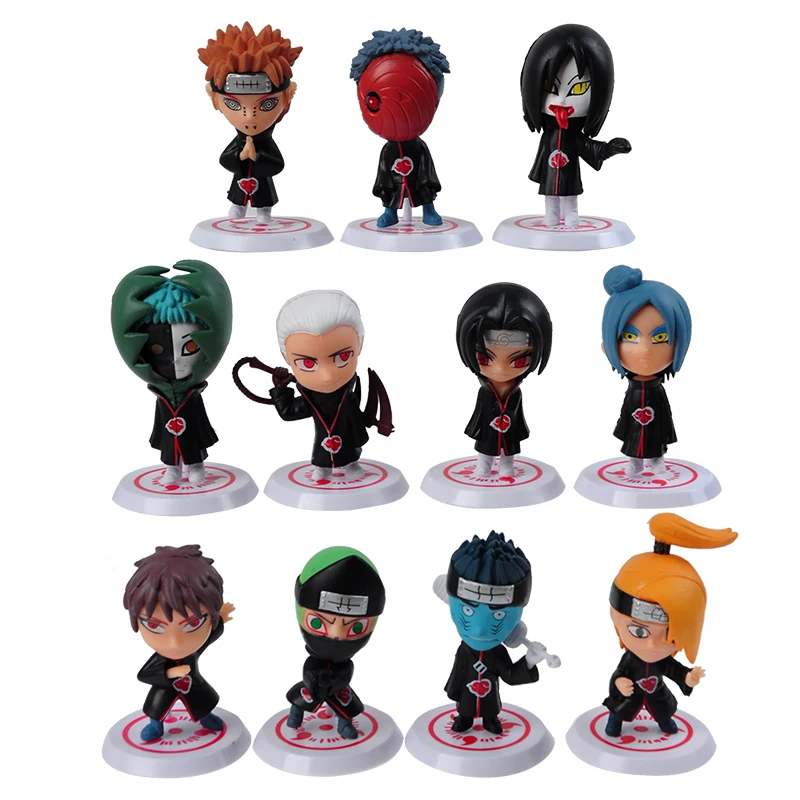 

Экшн-фигурки из аниме «Наруто», ПВХ игрушки для детей, 11 шт., Shippuden Hinata Sasuke Itachi Kakashi Gaara Jiraiya Sakura