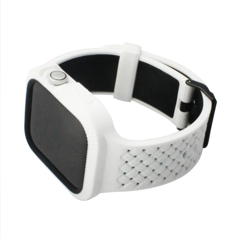 Чехол+ ремешок для часов Apple watch band 44 мм/40 мм iWatch band 42 мм 38 мм тканый силиконовый ремешок для часов Браслет Apple watch 5 4 3 21 40