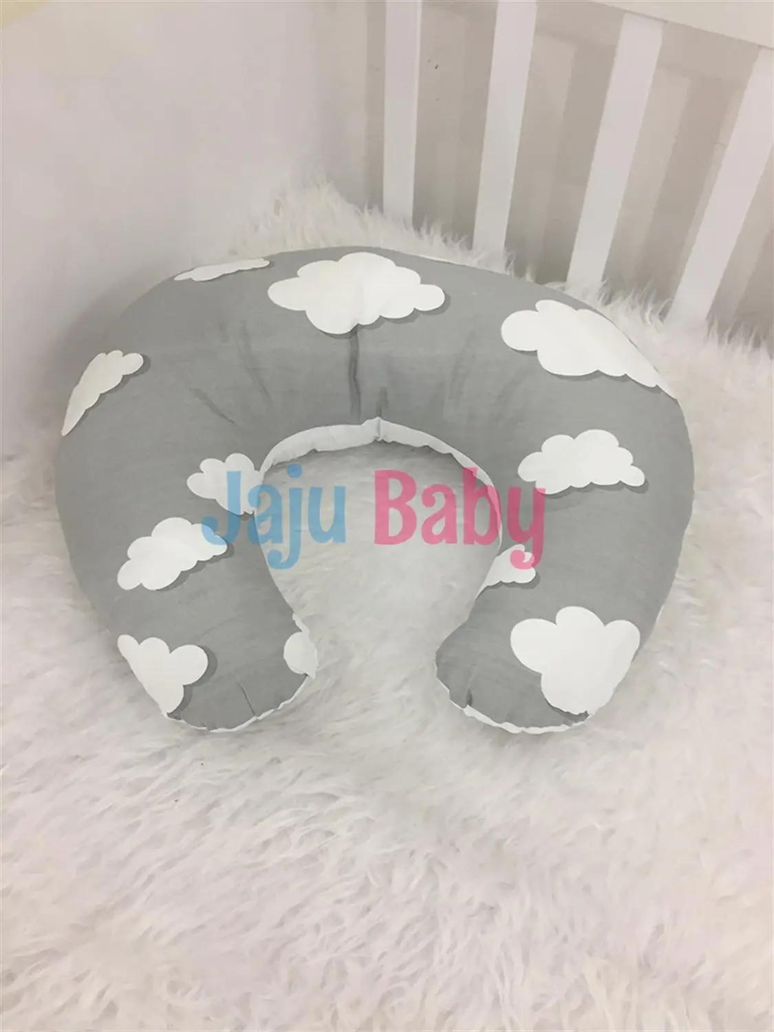 

Подушка для грудного вскармливания Jaju Babynest серая облачная