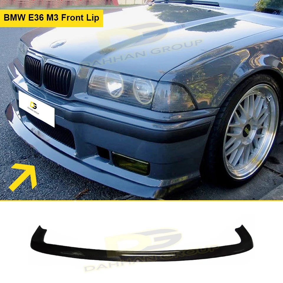 B.M.W E36 M3 1990 - 2000 Front Splitter / Lip Gloss / Piano Black Plastic Car Accessories Car Parts Front Wing Front Extension