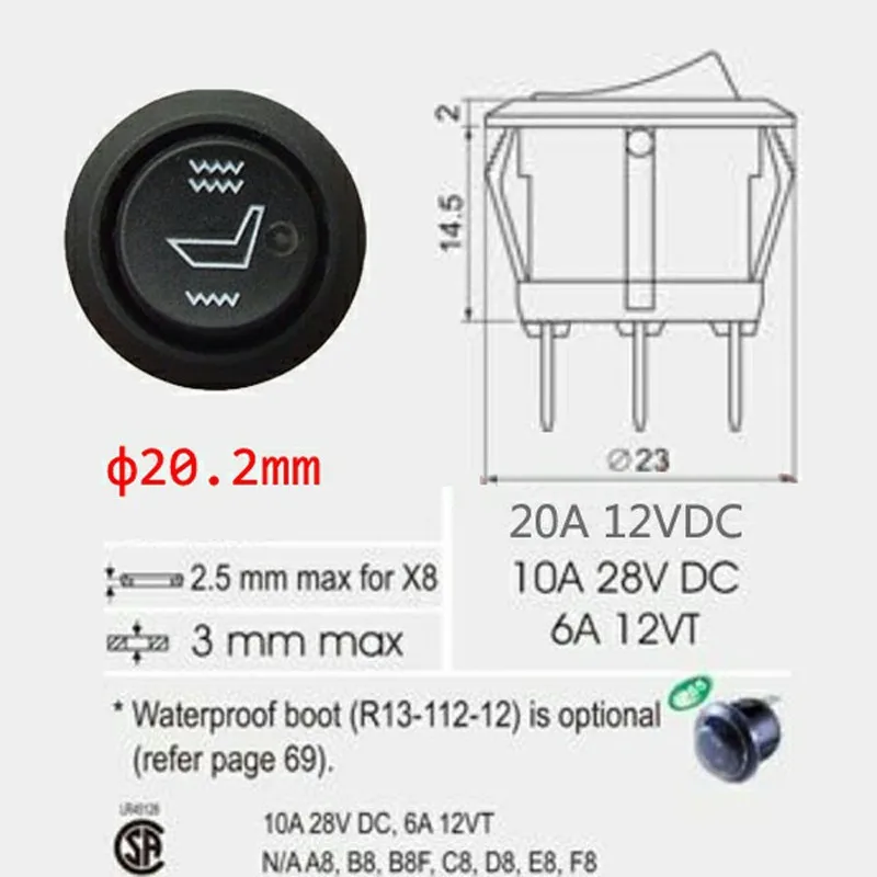 Аксессуары для ремонта переключатель электрической грелки обогрева сиденья