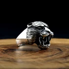 Настоящее серебро 925 пробы пантера ретро кольцо для мужчин женщин высокое качество ручной работы панк Aqeq оникс камень ювелирные изделия мода старинные подарочный аксессуар
