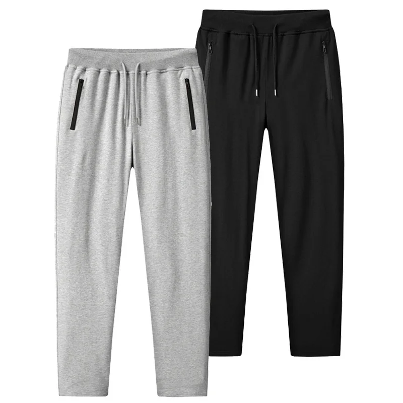 

Summer And Autumn Pure Cotton Plus Size Knitted Sports Pants Thin Breathable Pants Men's Casual Pants Diy Custom Length Pants