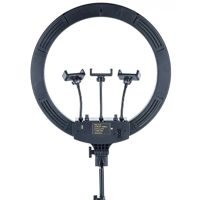Кольцевая LED лампа RL 18 46см RGB цветная 21 54см 14 36см штатив три держателя смартфона