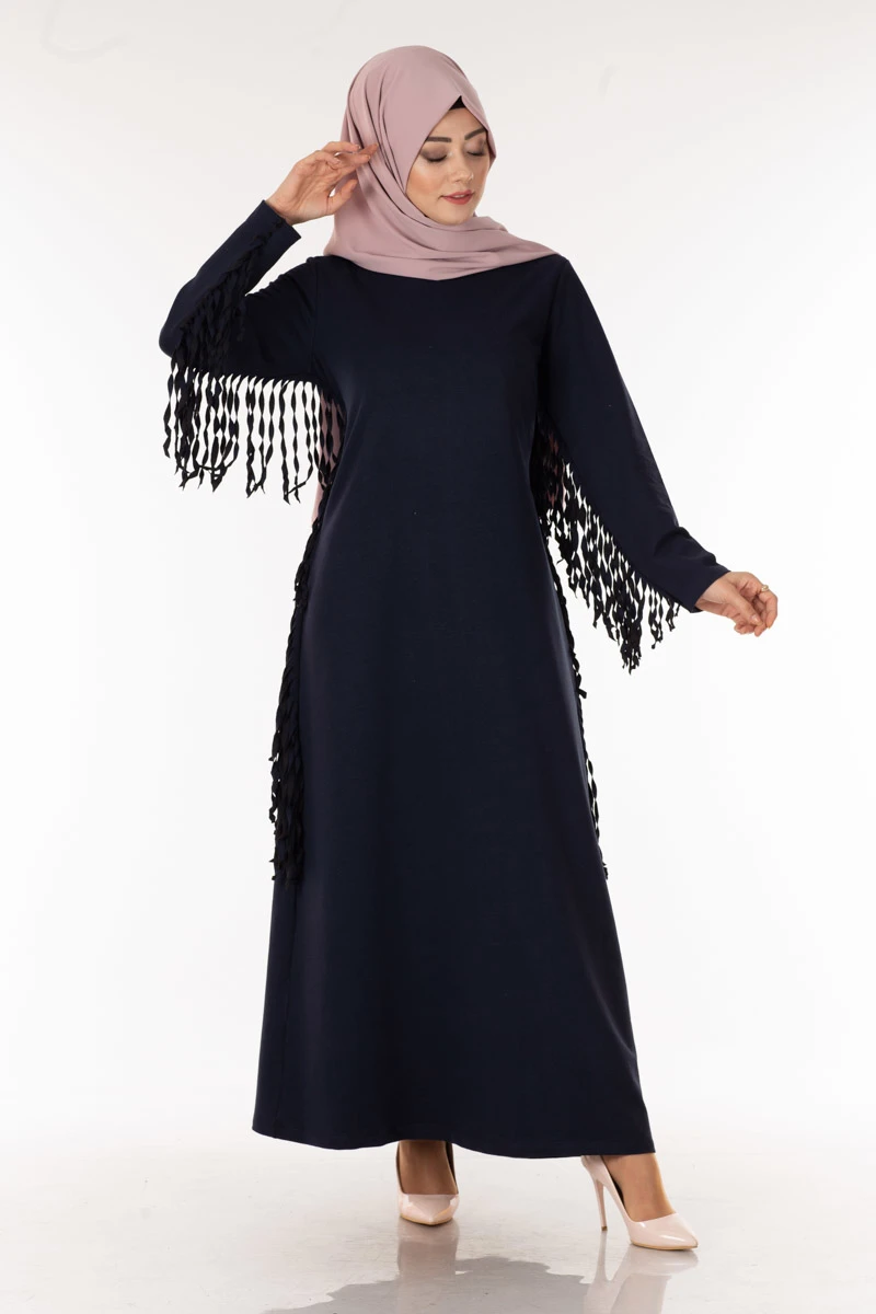 

Eid Tight Pleated Baggy Long Dress Abaya Muslim Women Fashion Solid Color Long Sleeve Hijab Dress Islamic Dress Modest Clothing
