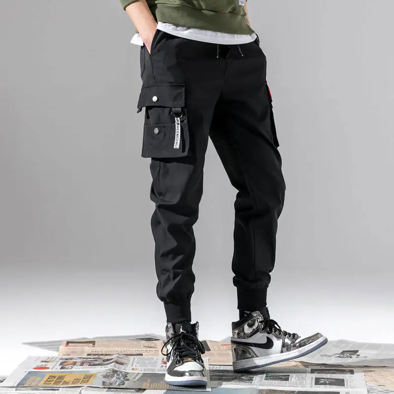 

Autumn Men Pants Hip Hop Harem Joggers Pants 2022 New Male Trousers Mens Solid Multi-pocket Cargo Pants Skinny Fit Sweatpants