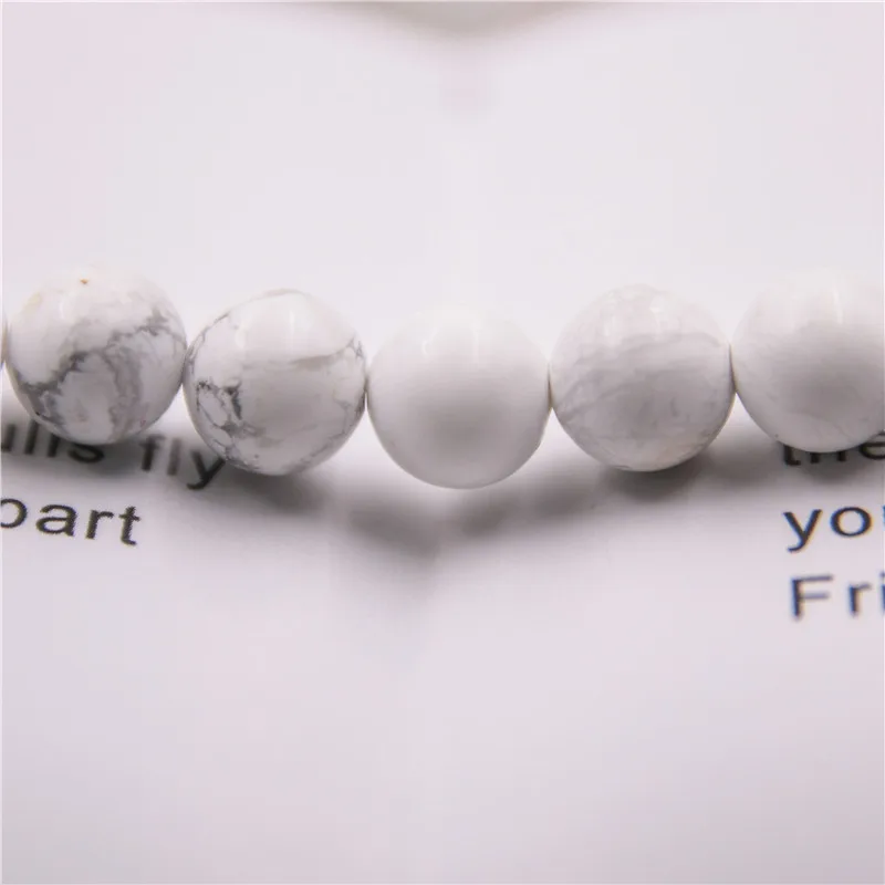 Натуральный Полудрагоценный камень Howlite круглые бусины из ниток 8 мм для