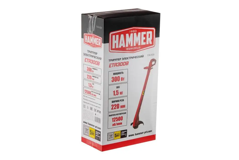 Триммер электрический для травы и газонов Hammer ETR300B 300 Вт | Инструменты