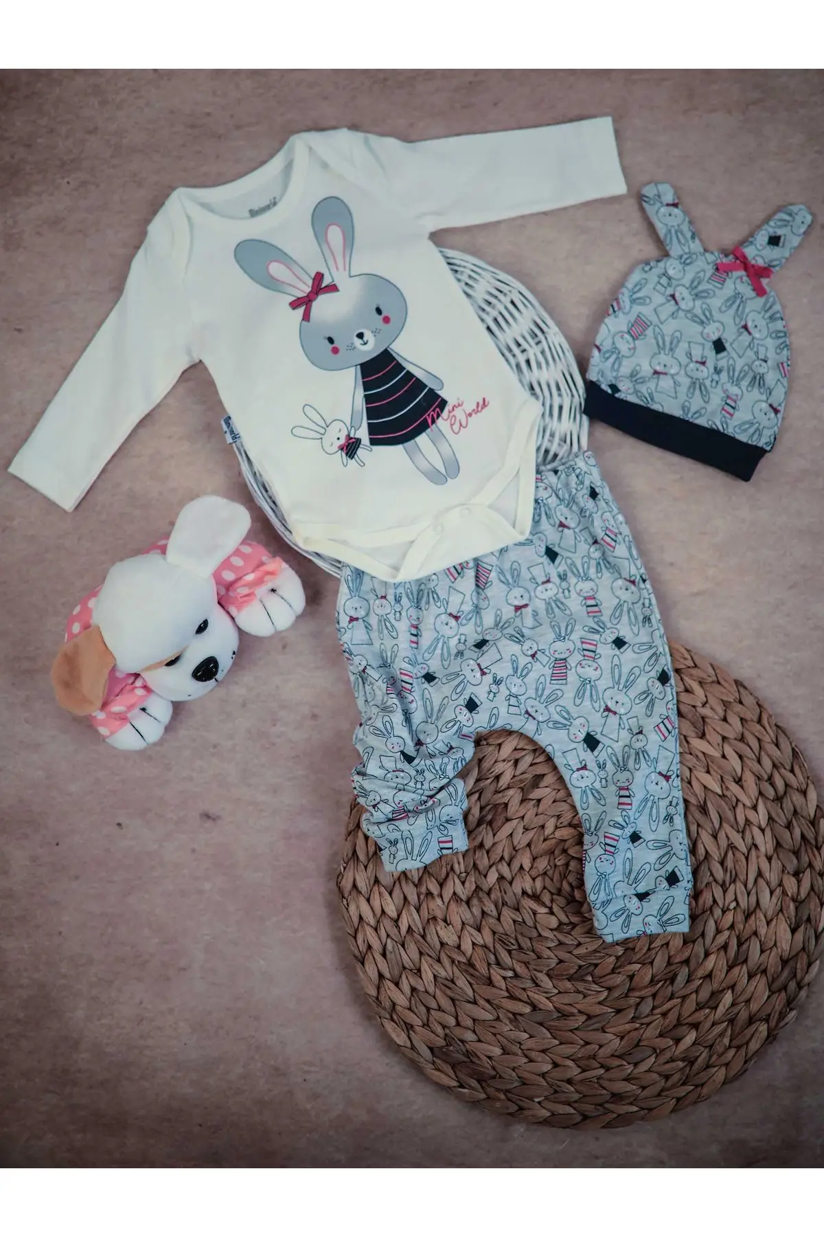 Серый Детский костюм из 3 предметов для девочек | Мать и ребенок