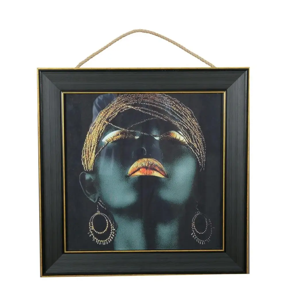 

Decorative Wooden Table Rope Glazed Frame Black Queen