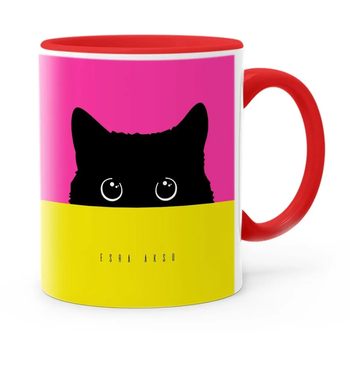 

Personalized Black Kitty Red Mug Cup-3
