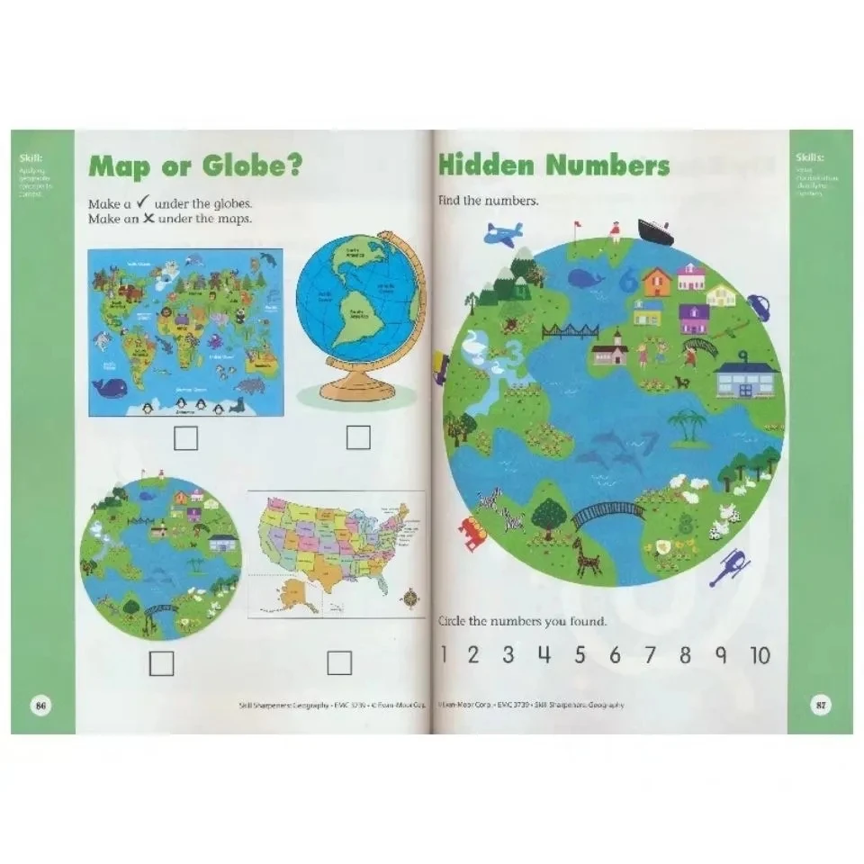 Najtaniej 7 Tomów Angielskich Oryginalnych Ostrzarek Umiejętności Evan-Moor Pre K Przedszkole Oświecenie Edukacja Storybook