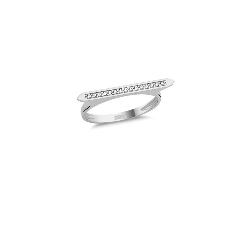 

14k Solid Gold Bar Signet Ring