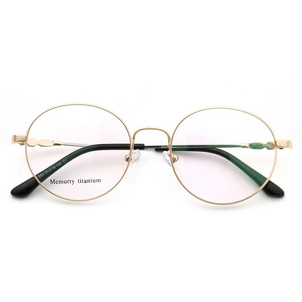 

Men Round Metal Eyeglasses Frames for Women Vintage Glasses Frames fashion Classic Rx Eyeglass Memory Metal lightweight Eyewear