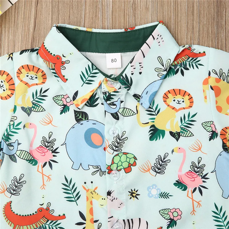 PUDCOCO/Летняя одежда для маленьких мальчиков футболка с короткими рукавами и