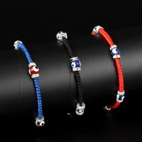 new evil eye bracelets for women men trendy round black blue red rope handmade braided bracelets charm adjustable jewelry gifts