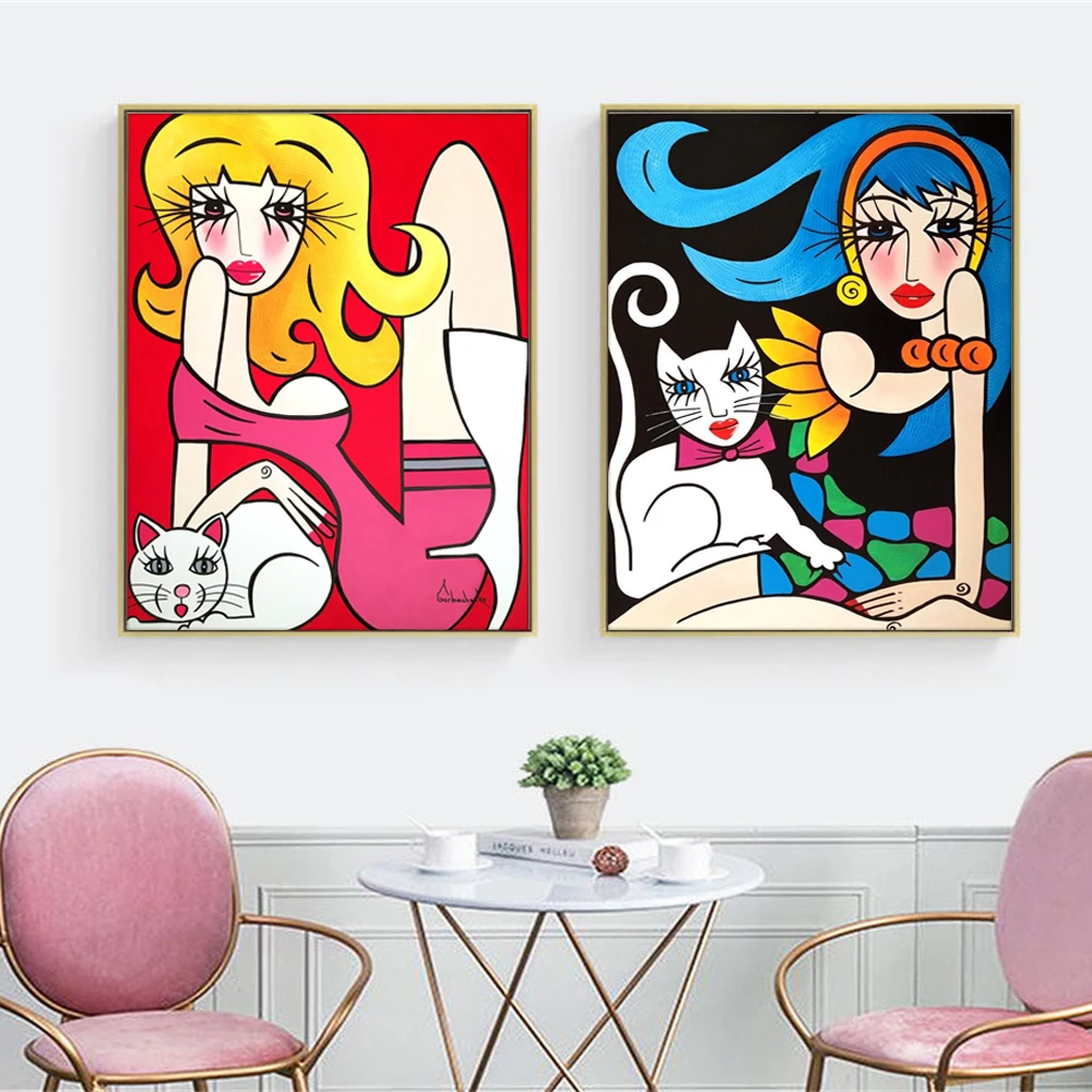 

Abstract Figure Painting Canvas Painting Modern Pop Graffiti Art Posters and Prints Wall Print Living Room Decor Wall Picture