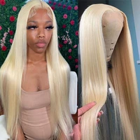 30 inch colored honey blonde lace front wig human hair bone straight 613 lace frontal wig t part transparent lace bob wigs 180