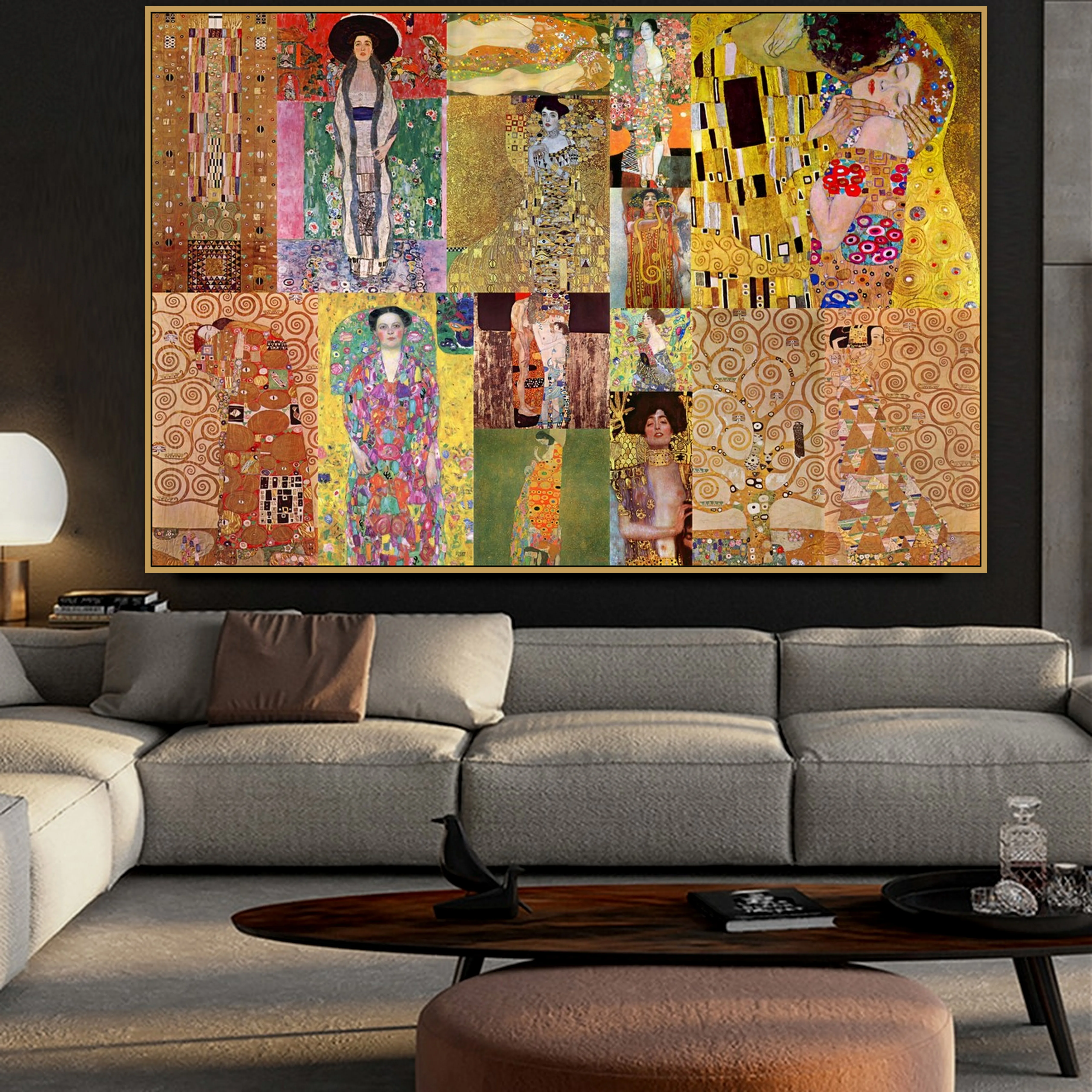 Gustav Klimt старый известный мастер художника водные змеи (друзья) II Холст Картина
