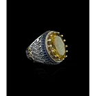 Зултанит камень оттоманский стиль 925 серебро мужское Ювелирное кольцо