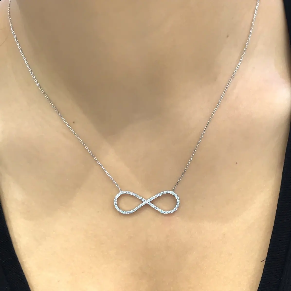 

Big size Infinity Silver Necklace