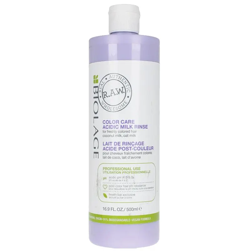 Молочко для стабилизации уровня pH после услуги окрашивания Matrix Biolage R.A.W. Color Care Acidic Milk Rinse 500 мл
