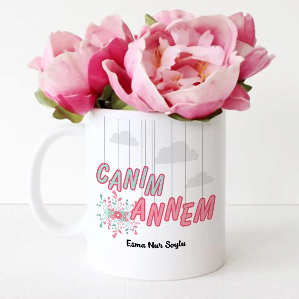 

Персонализированная белая кружка Dear Mom-005