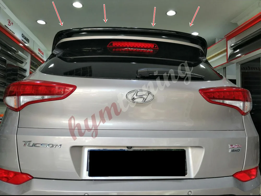 Волоконный спойлер для Hyundai Tuscon 2015 2016 2017 2018 2019 2020 окрашенные автомобильные